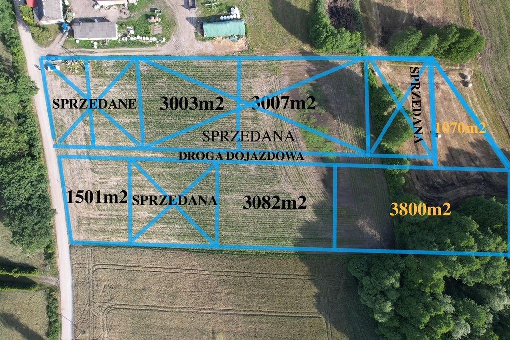 Działka budowlana Zarośle Cienkie