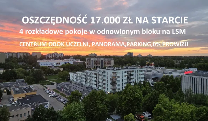 Mieszkanie 4-pokojowe Lublin LSM, ul. Pana Balcera