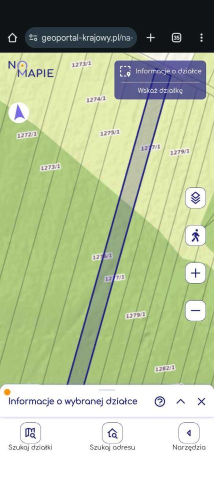 Działka leśna Bolmin