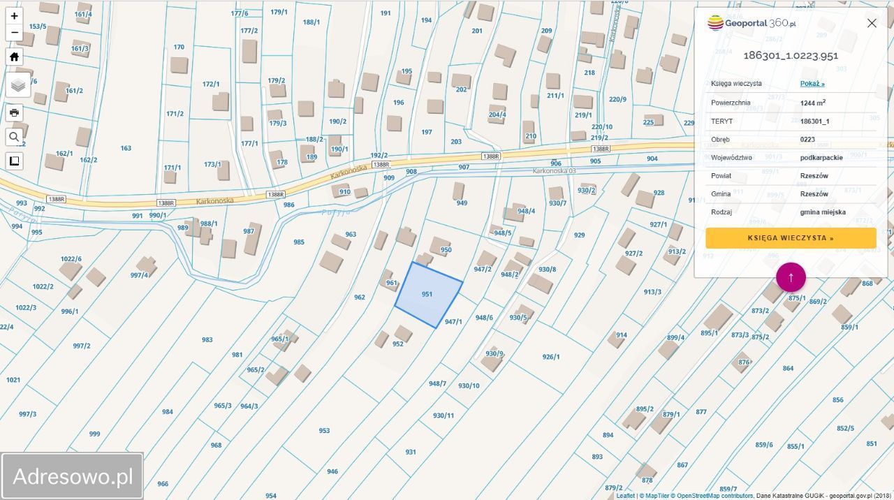 Działka budowlana Rzeszów Zwięczyca, ul. Karkonoska. Zdjęcie 9