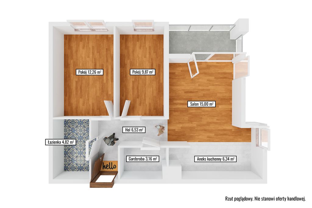 Mieszkanie 3-pokojowe Nowy Dwór Mazowiecki, ul. Jarzębinowa. Zdjęcie 18