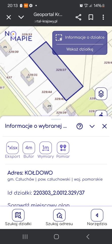 Działka budowlana Kołdowo