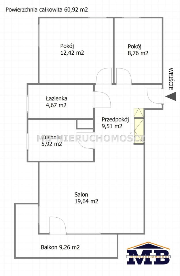 Mieszkanie 3-pokojowe Olsztyn Mleczna, ul. Juliana Tuwima. Zdjęcie 15