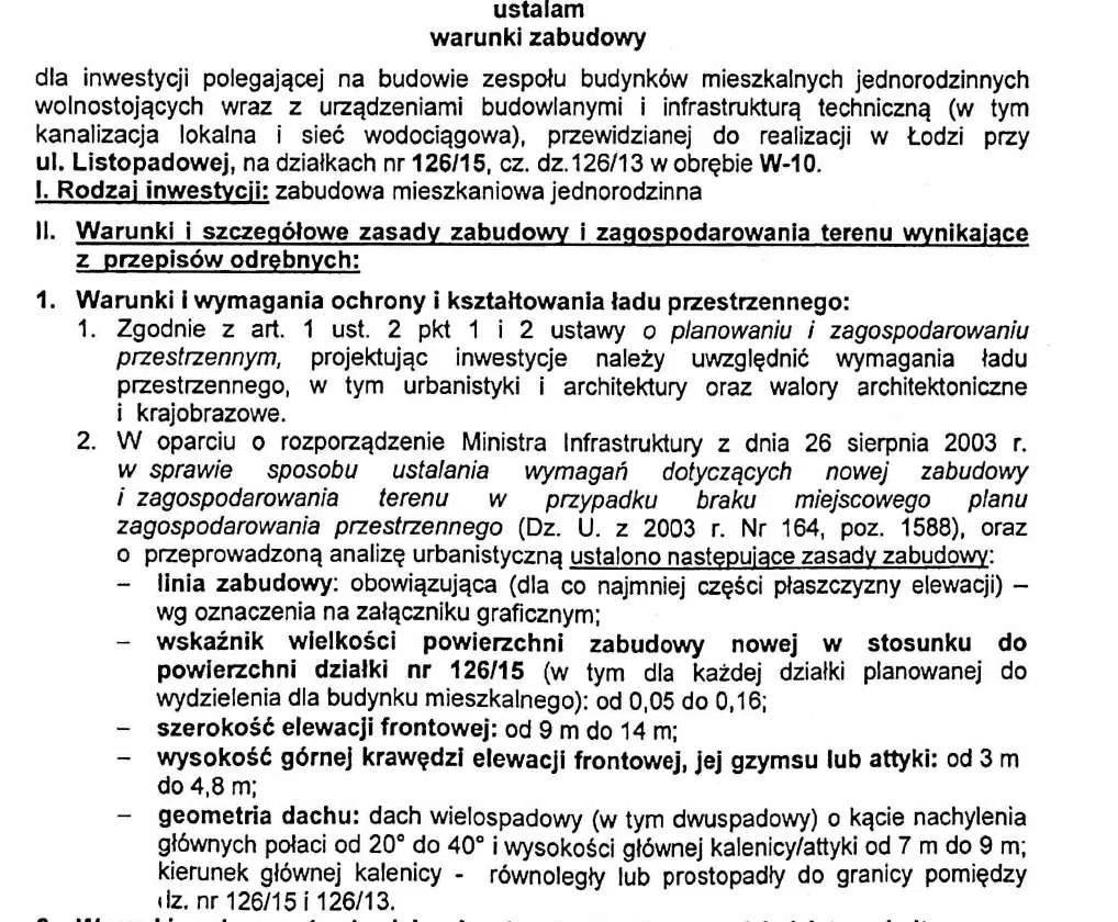 Działka budowlana Łódź Sikawa, ul. Listopadowa. Zdjęcie 2