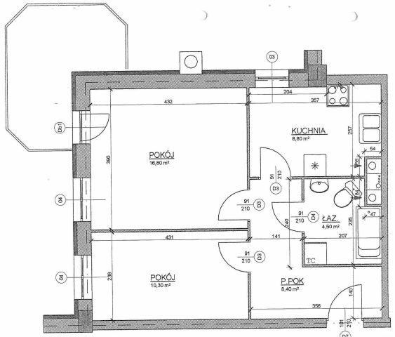 Mieszkanie 2-pokojowe Toruń Chełmińskie Przedmieście, ul. Grudziądzka. Zdjęcie 16