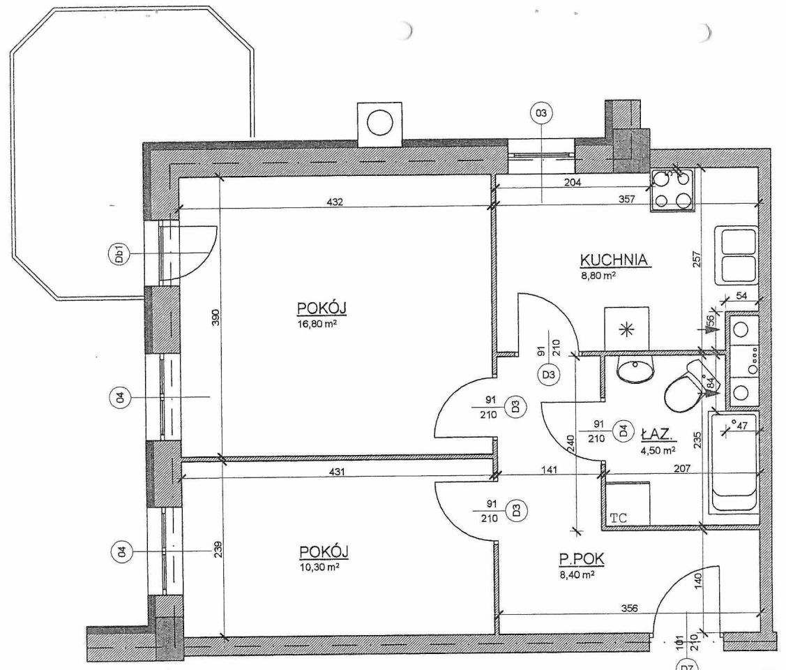 Mieszkanie 2-pokojowe Toruń Chełmińskie Przedmieście, ul. Grudziądzka. Zdjęcie 16