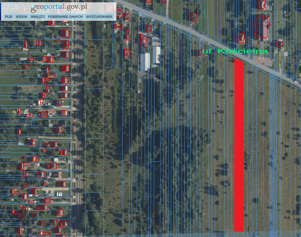 Działka rolno-budowlana Skarżysko-Kamienna Skarżysko Książęce, ul. Kościelna