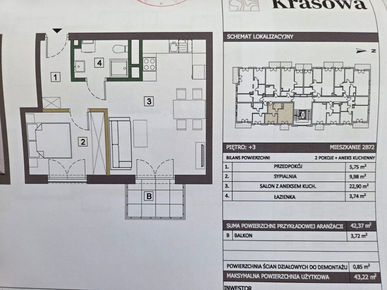 Mieszkanie 2-pokojowe Krzeszowice. Zdjęcie 2