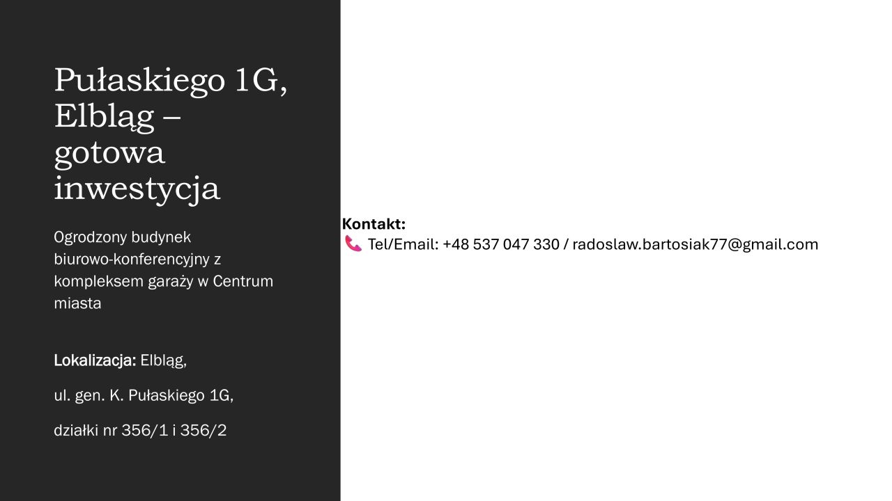 Biuro Elbląg Centrum, ul. Generała Kazimierza Pułaskiego. Zdjęcie 1