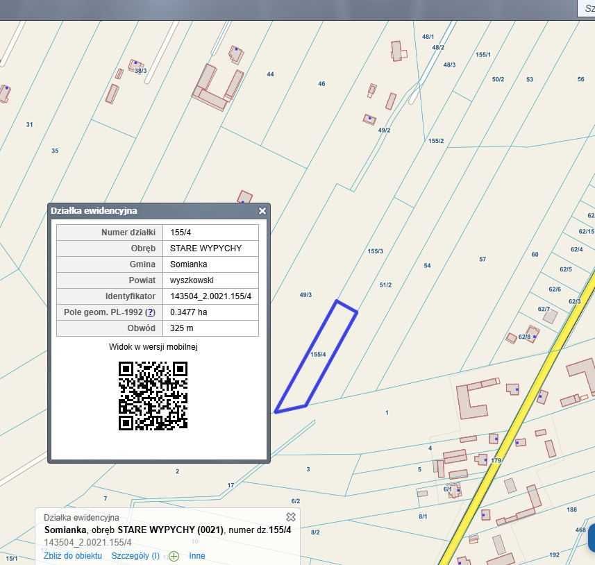 Działka rolno-budowlana Stare Wypychy. Zdjęcie 3