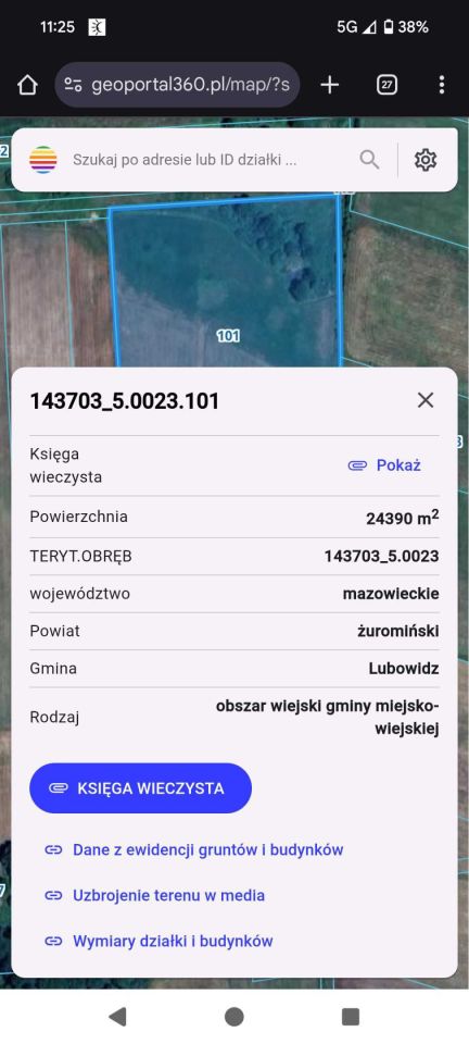 Działka rolna Purzyce. Zdjęcie 2