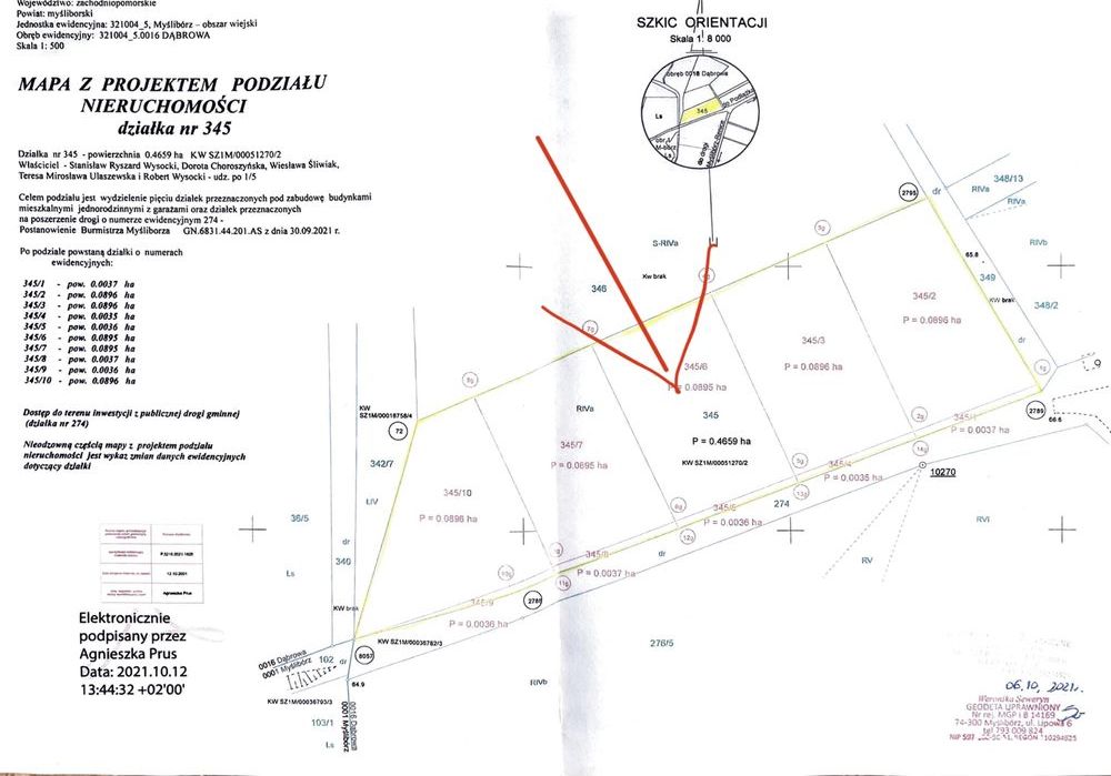 Działka budowlana Dąbrowa. Zdjęcie 2