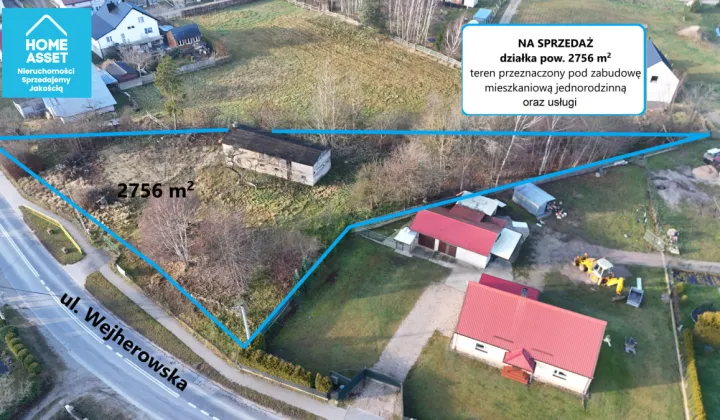 Działka budowlana Milwino, ul. Wejherowska