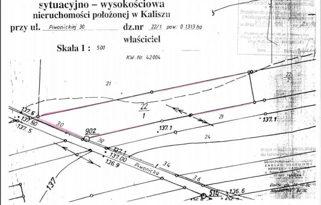 Działka budowlana Kalisz, ul. Piwonicka. Zdjęcie 1