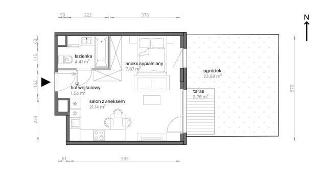 Mieszkanie 1-pokojowe Warszawa Praga-Południe, ul. Podskarbińska. Zdjęcie 7