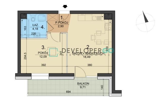 Mieszkanie 2-pokojowe Białystok Wysoki Stoczek, ul. Hugo Kołłątaja. Zdjęcie 9