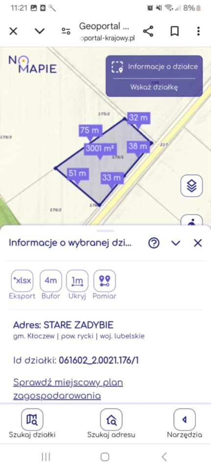 Działka rolno-budowlana Stare Zadybie. Zdjęcie 6