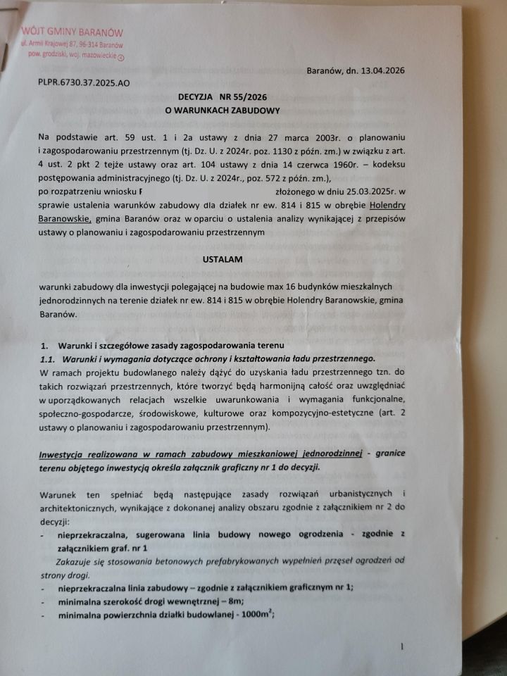 Działka rolno-budowlana Holendry Baranowskie. Zdjęcie 6