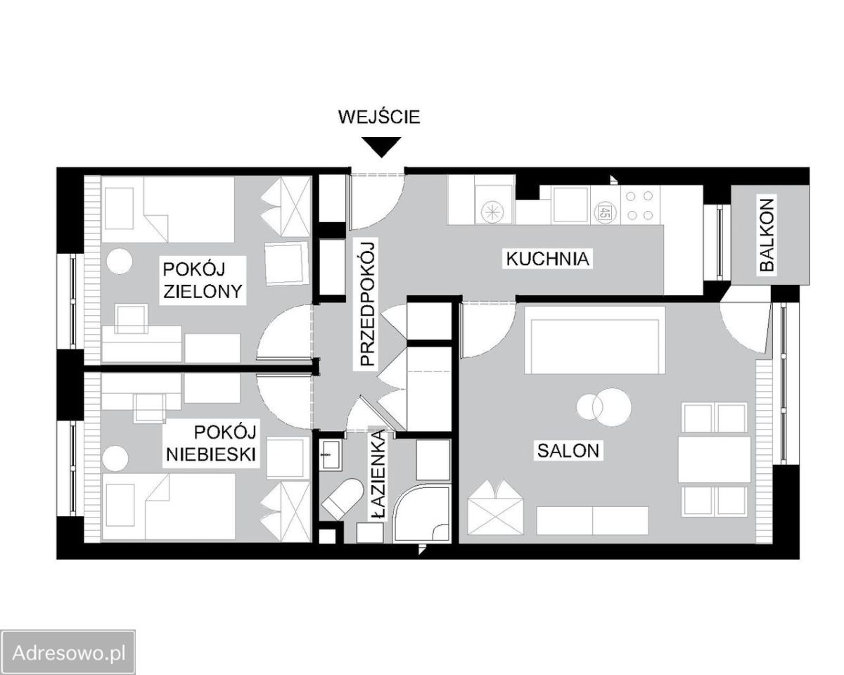 Mieszkanie 3-pokojowe Koszalin Centrum, ul. Bałtycka. Zdjęcie 20