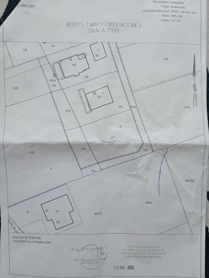 Działka budowlana Nowy Sącz Wólki, ul. Podmłynie. Zdjęcie 2