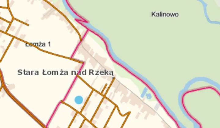 Działka budowlana Stara Łomża przy Szosie, ul. Dolna