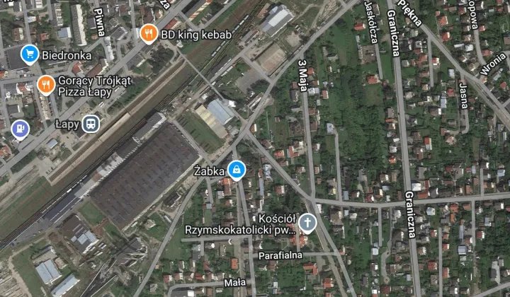 Działka budowlana Łapy, ul. ks. Bagińskiego