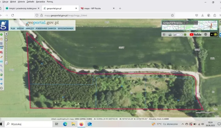 Działka budowlana Boduszów Daleszyce