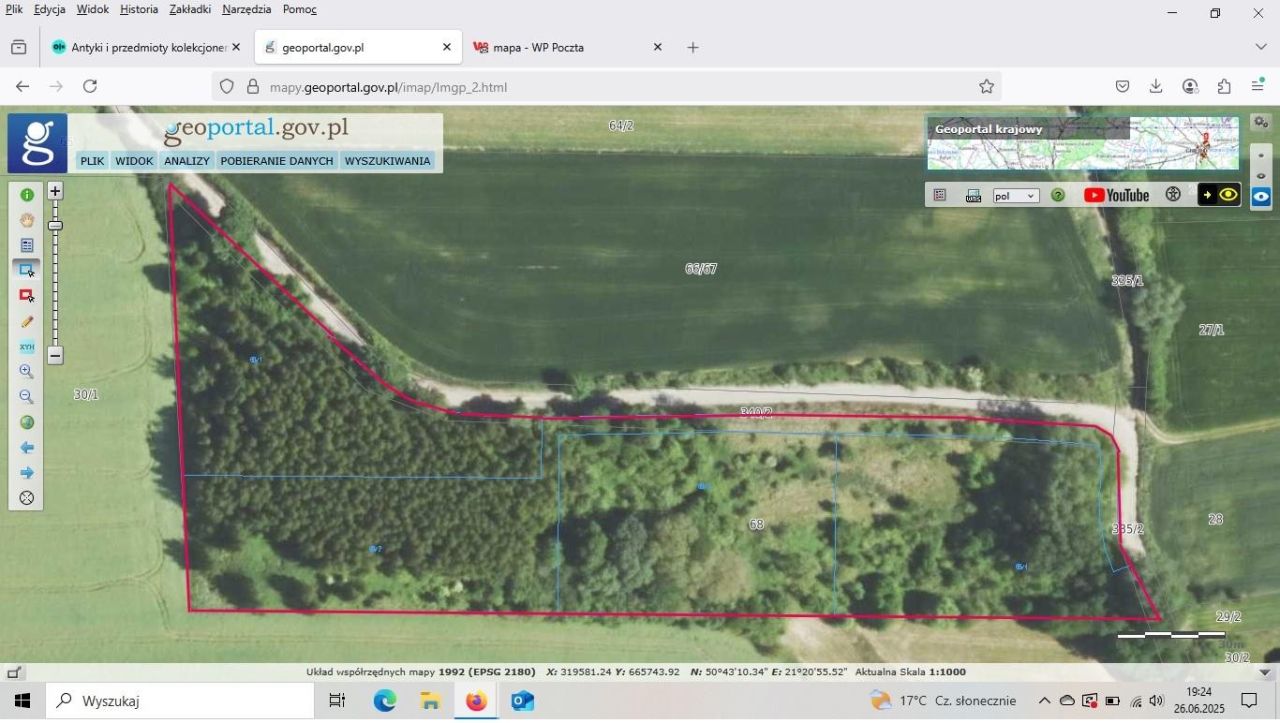 Działka budowlana Boduszów Daleszyce