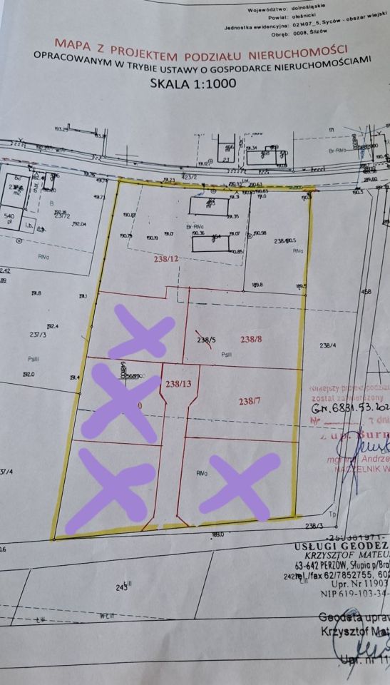 Działka budowlana Ślizów. Zdjęcie 4