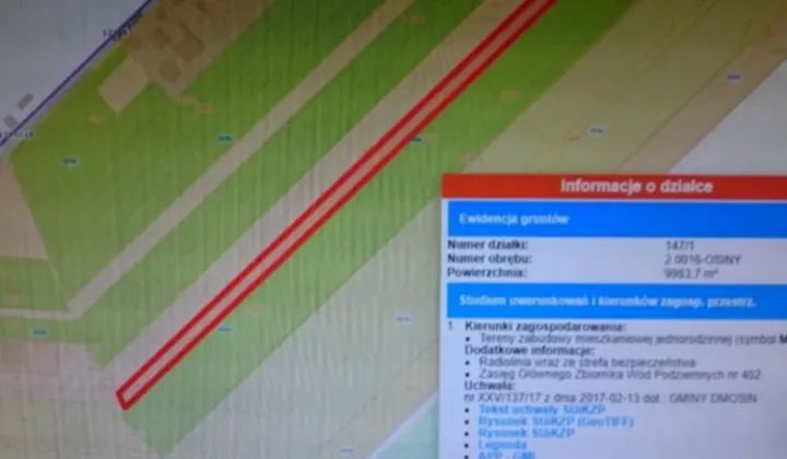 Działka budowlana Osiny