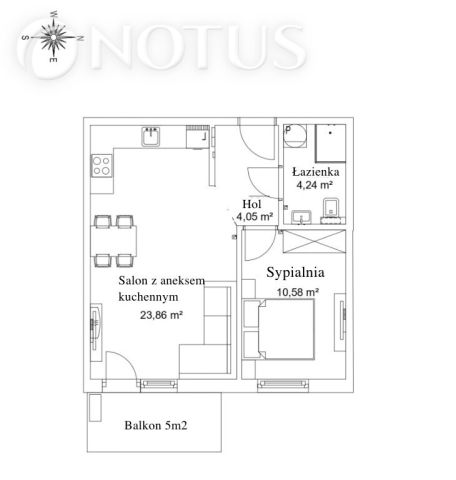 Mieszkanie 2-pokojowe Kraków Ruczaj, ul. Karola Bunscha. Zdjęcie 5