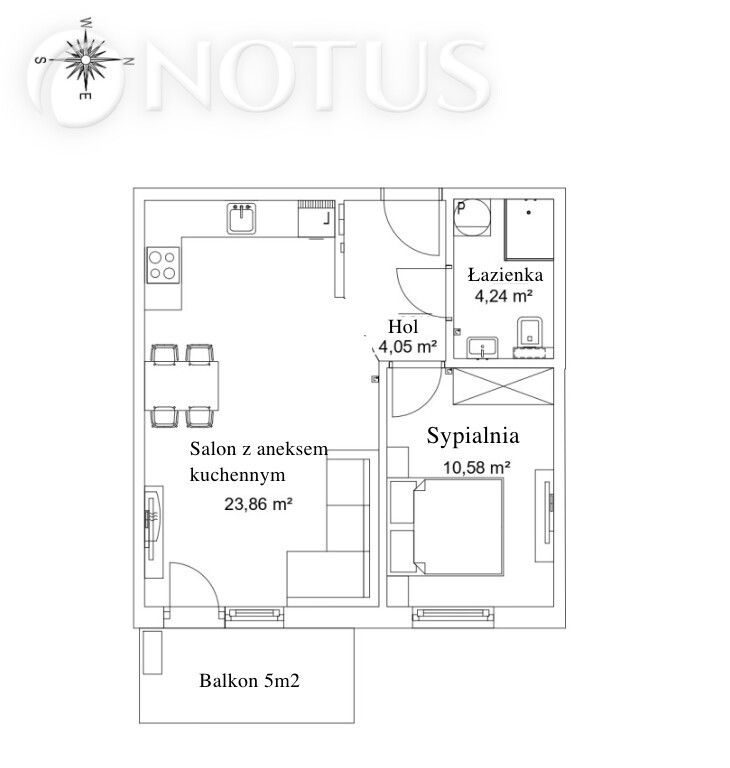 Mieszkanie 2-pokojowe Kraków Ruczaj, ul. Karola Bunscha. Zdjęcie 5