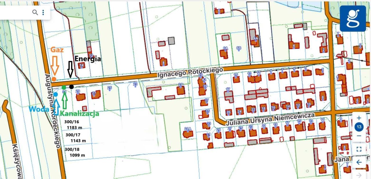 Działka budowlana Brzeziny, ul. Ignacego Potockiego. Zdjęcie 8