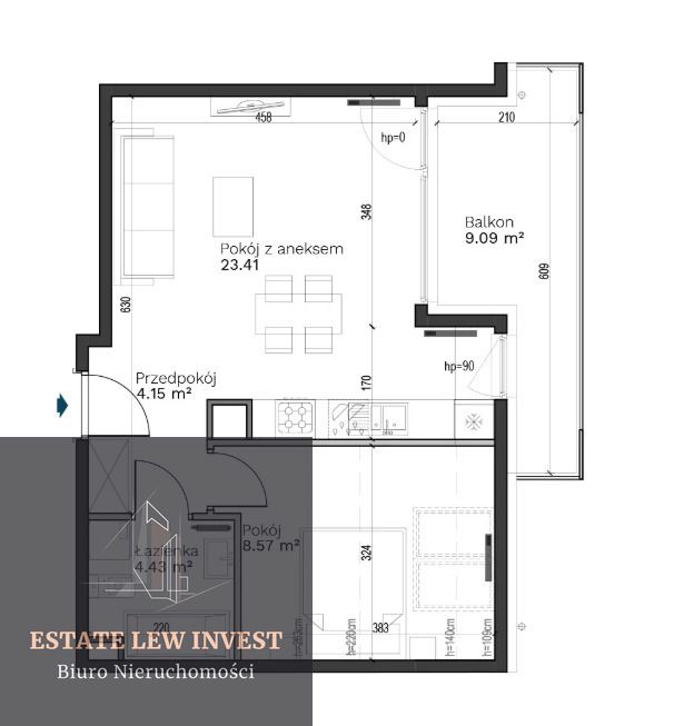 Mieszkanie 2-pokojowe Kraków, ul. Odlewnicza. Zdjęcie 9