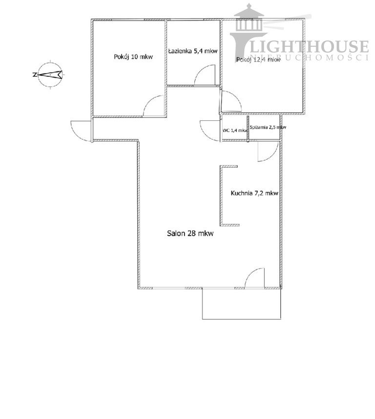 Mieszkanie 3-pokojowe Gdynia Obłuże, ul. kpt. Antoniego Ledóchowskiego. Zdjęcie 2