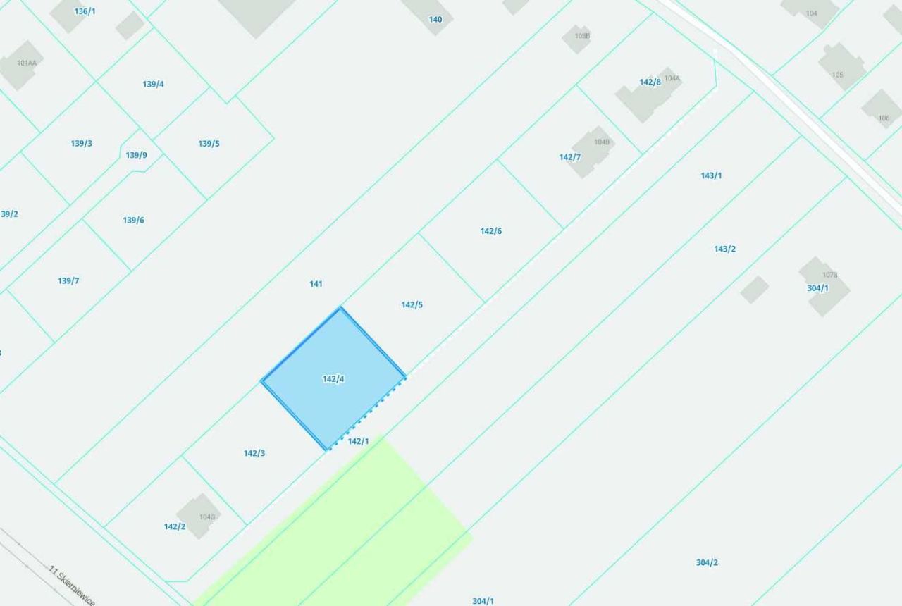 Działka budowlana Sierakowice Lewe