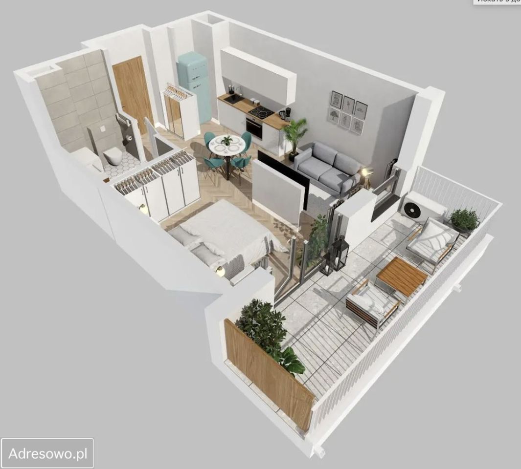 Mieszkanie 1-pokojowe Warszawa Mokotów, ul. Bokserska. Zdjęcie 8