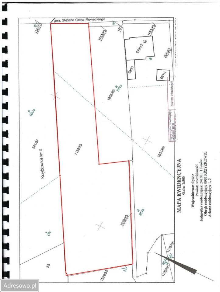 Działka budowlana Pszów Krzyżkowice, ul. gen. Stefana Grota-Roweckiego. Zdjęcie 3