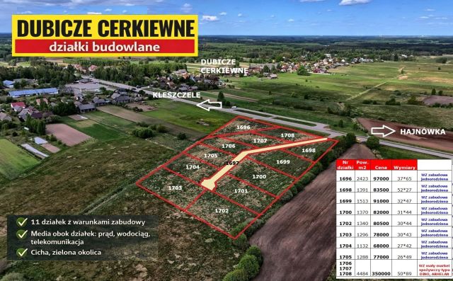 Działka budowlana Dubicze Cerkiewne. Zdjęcie 1