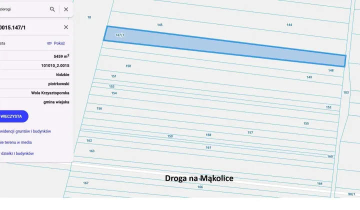 Działka rolna Kozierogi