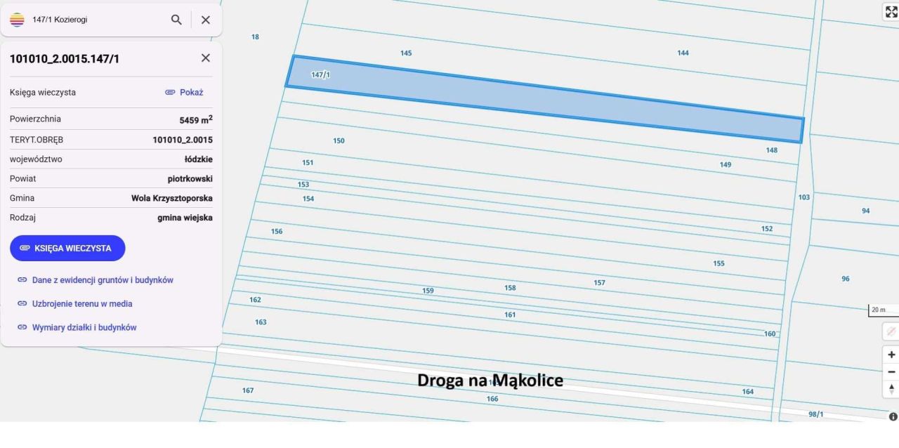 Działka rolna Kozierogi