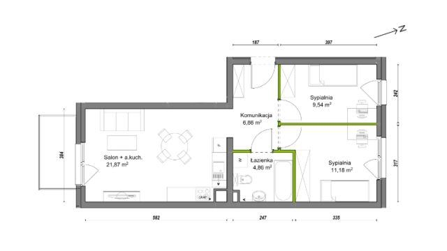 Mieszkanie 3-pokojowe Wrocław Ołtaszyn, ul. Orawska. Zdjęcie 8