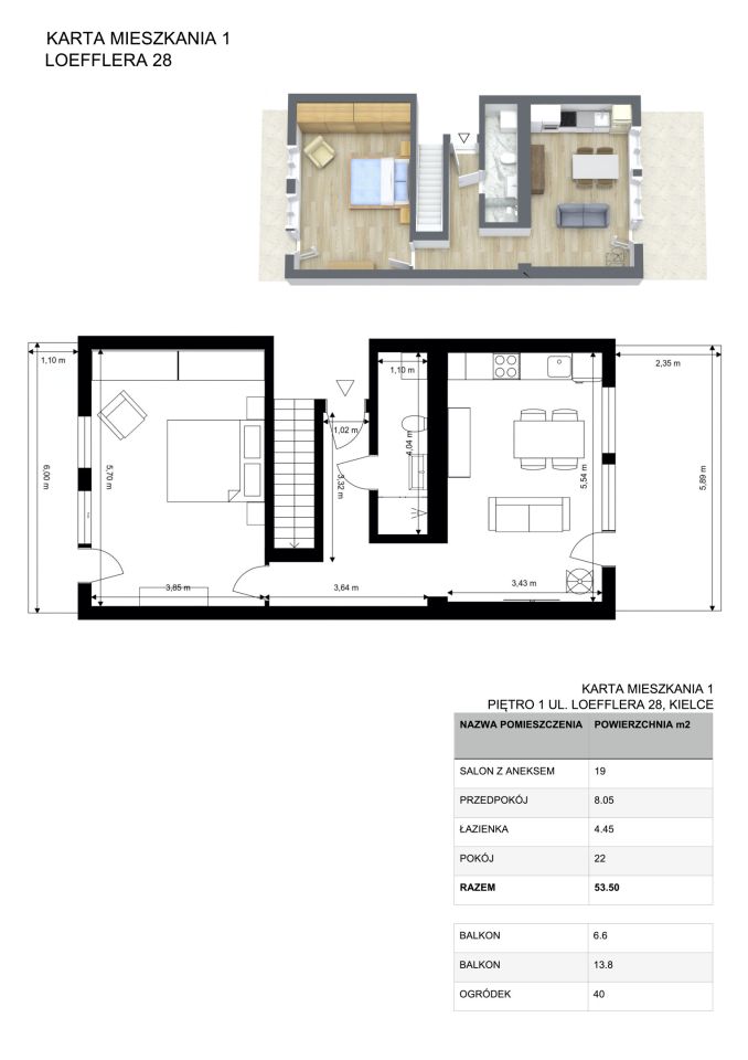 Mieszkanie 2-pokojowe Kielce Szydłówek, ul. Franciszka Loefflera. Zdjęcie 24