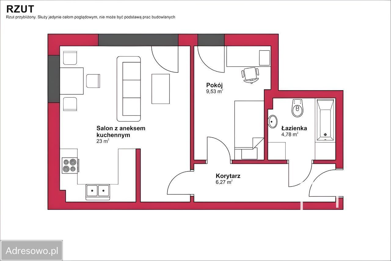 Mieszkanie 2-pokojowe Poznań Wilda, ul. Jodłowa. Zdjęcie 3