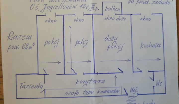 Mieszkanie 3-pokojowe Wschowa, os. Jagiellonów