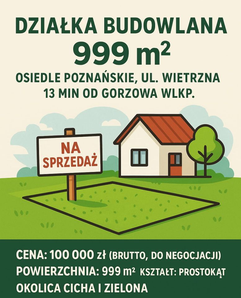 Działka budowlana Osiedle Poznańskie, ul. Wietrzna. Zdjęcie 2