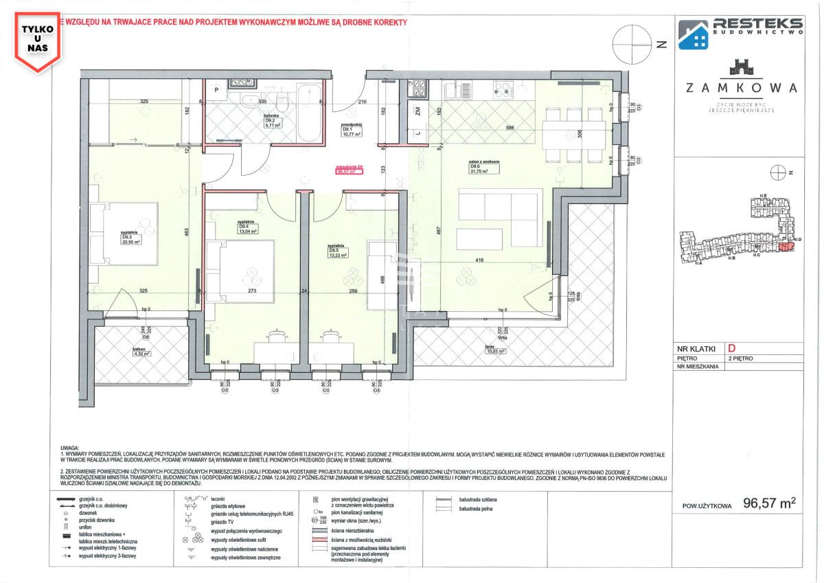 Mieszkanie 3-pokojowe Tczew Centrum, ul. Zamkowa. Zdjęcie 24