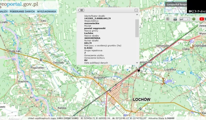 Działka inwestycyjna Jasiorówka