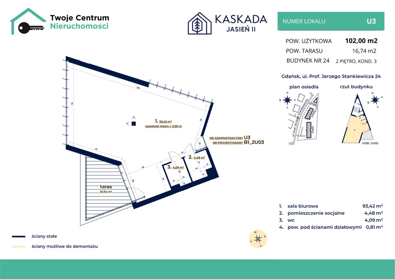 Lokal Gdańsk Jasień, ul. prof. Jerzego Stankiewicza. Zdjęcie 12