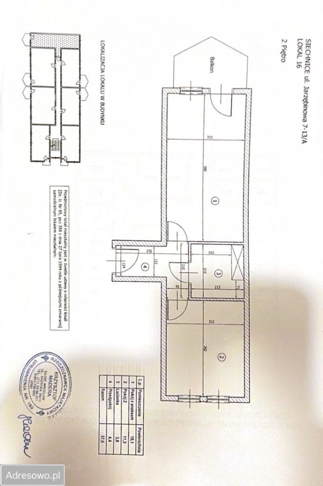 Mieszkanie 2-pokojowe Siechnice, ul. Jarzębinowa. Zdjęcie 11